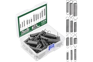 Keadic Lot de 36 ressorts mécaniques robustes en fil de fer galvanisé avec extrémités à crochet pour réparations à la maison