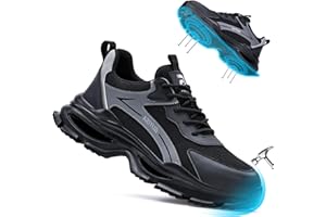 LAoutun Steel Toe Cap Trainers Men Women Safety Trainers Lightweight Safety Shoes Work Trainers Breathable Comfortable Industrial Safety Boots Work Shoes for Men