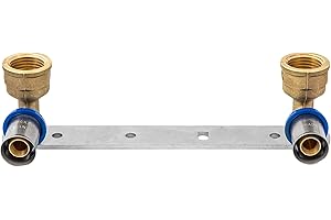 B TEUROBRECHER BV Press Wandwinkel montiert im Set - 16x2-1/2" 153 mm blauer Ring