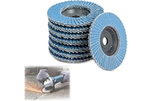 TPVUPC 8 Pezzi Disco Abrasivo Lamellare, 76 mm x 10 mm Grana 40/60/80/120, Dischi Abrasivi Lamellari, Dischi per Smerigliatrice, Adatto per Legno Acciaio Inox Metallo per Smerigliatrice Angolare