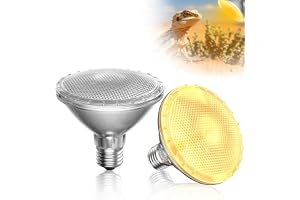 KASTWAVE Reptile Heat Lamp UVB UVA Basking Bulb, Dimmable E27 Tortoise Heat Bulb for Bearded Dragon, Lizard, Puppy, Turtle Heating, Climbing Pet Box Insulation Vivarium (2 Pack -75W)