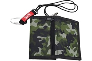 MIPIACE Geldbeutel Jungen Geldbeutel Kinder Slim mit Kette Clip Geldbörse Kinder Jungen Portmonee Kinders Jungens Faltbare Kindergeldbeutel Jungs Dreifache Wallet für Herren Teenager Kind (Tarngrün)