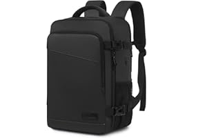 Yankony Mochila Viaje Cabina Avion 40x20x25 para Ryanair Travel Backpack 20L con Compartimiento para Portátil de 14 Pulgadas Impermeable y Antirrobo Equipaje De Mano Hombre Mujer, Negro