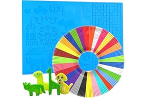 Dikale 3D Drucker Stift Zeichenwerkzeuge Silikonmatte Blau Groß mit 1.75mm PLA Filament Set 30 Farben, jede Farbe 3M, 3D Stift Zeichenwerkzeug Zubehör, 3D Stift nicht enthalten