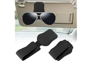 FORNORM Brillenhalter Für Auto Sonnenbrillen, 2 Stück Auto Brillenhalter, Magnetischer Universal Sonnenbrillen Halterung Aus Leder Für Auto Visier Zubehör, Ticketkartenhalter