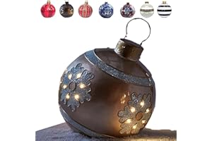 YCXYDR Palline di Natale gonfiabili da 60 cm giganti di natale decorazione per esterni grandi palle di natale ornamenti per feste di matrimonio, decorazione domestica, cortile, prato prato giardino(C)