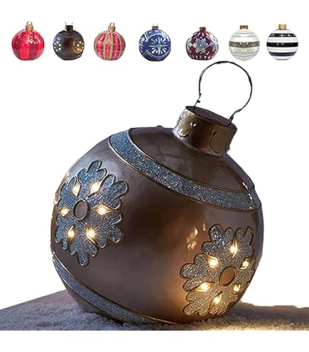 Palla Di Natale In Plastica Grande Rossa 25cm - Foto 7