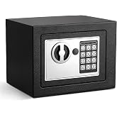 CDC DlGl 6.6LCaja Fuerte Anti-Robo Electr&oacute;nica con 2 Llaves, Caja Fuerte Empotrable Digital para El Hogar/La Oficina Caja de