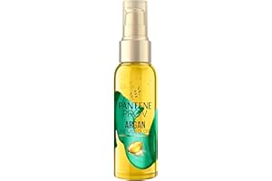 Pantene Pro-V Smooth & Silky Hair Oil with Argan Oil without Rinse, for Unruly Hair, Hair Care Shine, Hair Treatment, Hair Care Dry Hair, Beauty, 100 ml (Packaging May Vary)