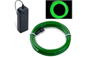 Guirlande Lumineuse LED, COVVY Neon Flexible Lumineux Décoration à piles pour Fête/Noël/Anniversaire/Soirée/Mariage, 3 Modes Éclairage avec télécommande, Imperméable Pour Intérieur (Vert émeraude, 5M)
