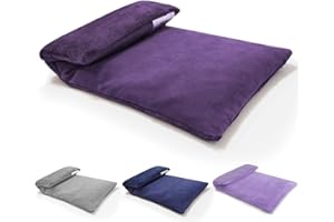 UNCN Wheat Bags Microwavable with Washable Cover | Microwave Heat Pad for Back Pain Relief 32×17 CM | Heat Pads for Muscle Cramps Menstrual Joints Relief (Deep Purple)