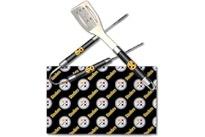 Northwest NFL Pittsburgh Steelers Unisex-Adult 2-Piece BBQ Utensil Set, One Size, Team Colors