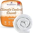 Slumberdown Climate Control Single Duvet - 4.5 Tog Temperature Regulating Lightweight Cool Summer Quilt for Night Sweats - Soft Touch Cover, Hypoallergenic, Machine Washable, Size (135cm x 200cm)