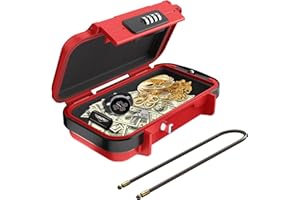 ANKILO Tragbarer Tresor, Sicherheitsbox mit Zahelncode,Wasserdicht Anti-Diebstahl Mini Tresor Zahlenschloss mit abnehmbarem Drahtseil Sicherheitssafe,Schlüsseltresor Schlüsselbox für Hause,Büro,Hotel