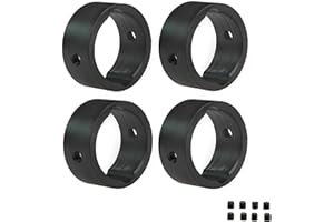 Levigo Lot de 4 bagues renforcées en aluminium RC de 17 mm compatibles avec TRAXXAS 1/6 4WD XRT 8S-78086-4, bagues de protection pour pièces de mise à niveau RC, noir