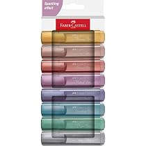 Faber-Castell Metallic Highlighter Set – 6 Bright Refillable Markers With Chisel Tip - View #8