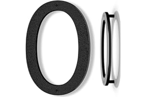 Yafimea Número de casa exterior 20 cm negro, Número grande para pared o valla con diseño moderno y efecto flotante 3D, plástico ABS resistente al clima (0)