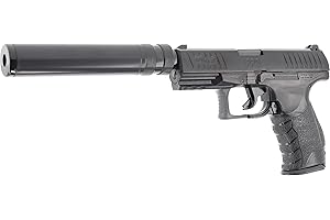 Umarex Walther PPQ Navy BK Spring + Chargeur supp. + Silencieux 0.5J Adulte Unisexe, Noir, Taille unique