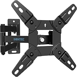 BONTEC TV Wall Bracket for 13-42 Inch LED LCD OLED Flat & Curved TVs up to 20KG, Full Motion Articulating Mount with Tilt, Swivel, Extension, Max VESA 200x200mm, TV Wall Mount for Home and Office Use