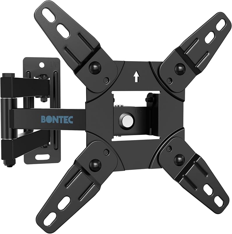 BONTEC TV Wall Bracket for 13-42 Inch LED LCD OLED Flat & Curved TVs up to 20KG, Full Motion Articulating Mount with Tilt, Swivel, Extension, Max VESA 200x200mm, TV Wall Mount for Home and Office Use