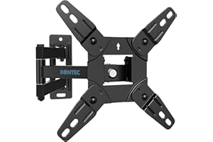 ‎BONTEC BONTEC Uchwyt ścienny do telewizorów 13-42 cale, płaskich i zakrzywionych, do 25 kg, z pełnym ruchem, nachyleniem, obrotem 360°, maksymalny VESA 200x200mm