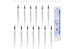 JOYSKY 50 sztuk strzykawek 1 ml ze strzykawką z tworzywa sztucznego Luer bez igły do uzupełniania i pomiaru oleju, aplikator klejowy płynów, do karmienia zwierząt domowych, laboratoriów naukowych