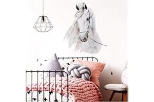 Little Deco Pared Tatuaje Cabeza de Caballo I (WxH) 62 x 73 cm I habitación de los niños del bebé Pegatinas Pared Carteles DL142