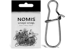 ‎NØMIS NØMIS Snaps Angeln | Maxipack | Einhänger zum Spinnfischen | Snap | Karabiner-Set zum Raubfischangeln | Vorfachwirbel | Hohe Tragkraft | Snap | Angelwirbel in diversen Größe verfügbar