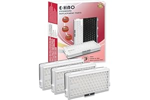 E-HAO 3 pack carbon actif Hepa Airclean filtres Remplacement pour Miele SF-HA 50, pour Compact C1/C2, Complete C2/C3, S4, S5, S6, S8, S4000-4999, S5000-S5999, S6000-S6999, S8000-S8999 Aspirateur