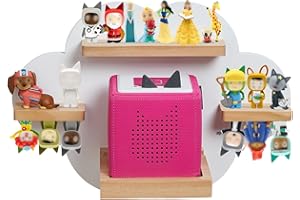 ‎GIEANOO Gieanoo Cloud Tonies Regal,für TonieBox 2/1 Toniebox Regal für 12-15 Tonie Figuren Zeichen Tonie Regals Wolke kompatible Ladestation für Kinderzimmer,Babyzimmer (Weiß)