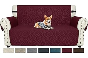 Ystyle Copridivano 2 Posti Con Braccioli, Copridivano Antigraffio Gatto, Copri Divano Universale, Copridivani Mobili Protector, Sofa Cover Per Cani, Copri Divani Elegant, Bordeaux