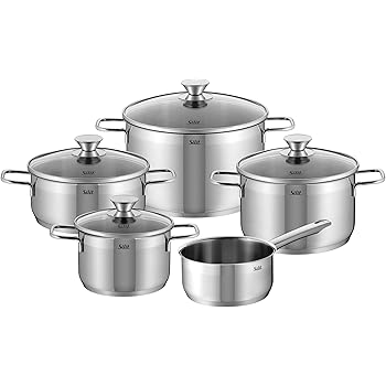 Silit Pisa Topfset, 10-teilig, mit Glasdeckel, Kochtopf