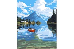 Gifmore Paint by Numbers Kits for Adults, DIY Craft Art Canvas Painting Kit with Acrylic Pigment and Brushes, 12 x 16 inch Seascape (Frameless)