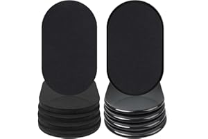 EZPROTEKT Lot de 8 Grands Patins Réutilisables pour Déménagement de Meubles - Ovales 24,5 x 14,5 cm - 4 en Feutre et 4 pour Moquette et Planchers en Bois Dur