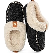 Wishcotton bonten fleece damespantoffels met comfortabel traagschuim, warm en comfortabel, binnens- en buitenshuis, thuis, schoenen, Wijn