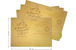 GIORDANO Cart 250 TOVAGLIETTE Americane 30x40 Tovagliette Usa e Getta in Carta Monouso Sottopiatti Monouso in Carta Paglia Rettangolari Goffrata Tovagliette Fantasia Decorata Natalizia