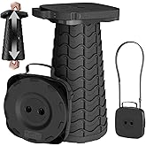 Guioiby Upgraded Collapsible Square Stool with Anti Slip Pads(Black)