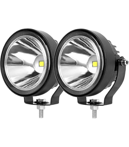 2 Phares Antibrouillard Universels Halogène 12V 55W - Projecteurs E4 Pour 4x4, VTT, Camping-car - Verre, Plastique étanche