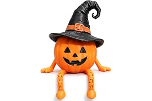 CGTQROVR Pumpa Dekor ledade ben Hylla Sitter för Halloween Orange | Pumpa design hyllsitter, rörliga ben, för kontor/hemhyllor, söt dekor för kvinnor