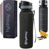 Hydracy Water Bottle with Fruit Infuser BPA-Free Bottle with Time Markings Leak-Proof Sports Bottle Condensation-Free for Sports and Outdoor Use 500 ml