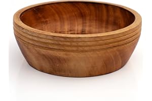 THE GREAT INDIAN BAZAAR Beautiful Handmade 6x2 cms, Decorative Mango Wood Snack Serving Bowl For Dry Fruits Chips Coffee Table Countertop Display Key Bowl Tableware Kitchen Living Room Home Decor Accents Dinnerware (Antique)