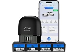 XTOOL AD20 Pro Valise Diagnostic Auto Francais Lecteur BT de Code OBD2 Scanner de Diagnostic Voiture sans Fil avec Analyse complète des systèmes, pour iOS et Android, Mise à Jour Gratuite à Vie