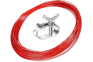 TOYMIS Kit de Cable de Cubierta de Piscina y Trinquete, 30,5m Corde à Linge INOX y Cabrestante de Cubierta de Piscina Cuerda Tensora Lona Piscina para Cubiertas de Piscinas Elevadas en Invierno