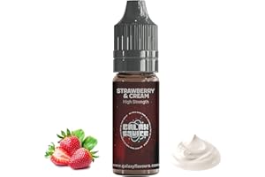 GALAXEJUICE Strawberry and Cream High Strength Flavouring - 230+ Flavours - Galaxy Food Flavours - 10ml Bottle