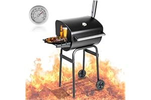 TecTake 3 in 1 BBQ Charcoal Grill, Barbecue, Smoker with Thermostat – Assorted Models