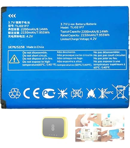 Batería Genérica TLi021F7 2200mAh 3.7V – Recambio Compatible Con MW70VK, EE70, EE71 Y EE Mini 2