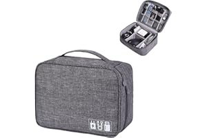 LTLSZRN Kabeltasche, Kabel Organizer Tasche, Kabel Organizer Reise, Reise Elektronik Tasche, Ladekabel Organizer, Travel Organizer, ladekabel Tasche, Elektronik Zubehör Organizer(Grau)