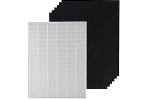 PUREBURG 115115 Replacement True HEPA Filter Compatible with Winix ZERO (AZBU330-HWB), P300 Air Purifiers Filter A,H13 Activated Carbon Pre-filters