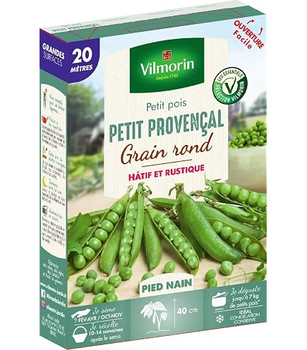 Sachet De Graines De Pois Carouby De Maussane Vilmorin - Pois Mangetout Productif - Semis Février-avril Ou Octobre-novembre