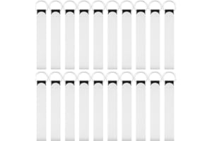 MaehSab Lot de 20 porte-clés vierges en néoprène pour sublimation à faire soi-même, transfert par presse à chaud, clés vierges pour femme